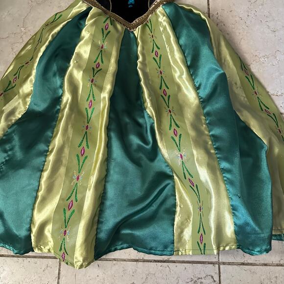 Disney Frozen Princess Anna Coronation Dress Halloween Costume Toddler 4-6 Kids - Picture 3 of 11